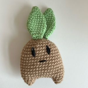 amigurumi crochet mandrake plant stuffed animal | handmade
